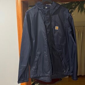 Carhartt Men's Dark Blue Rain Jacket